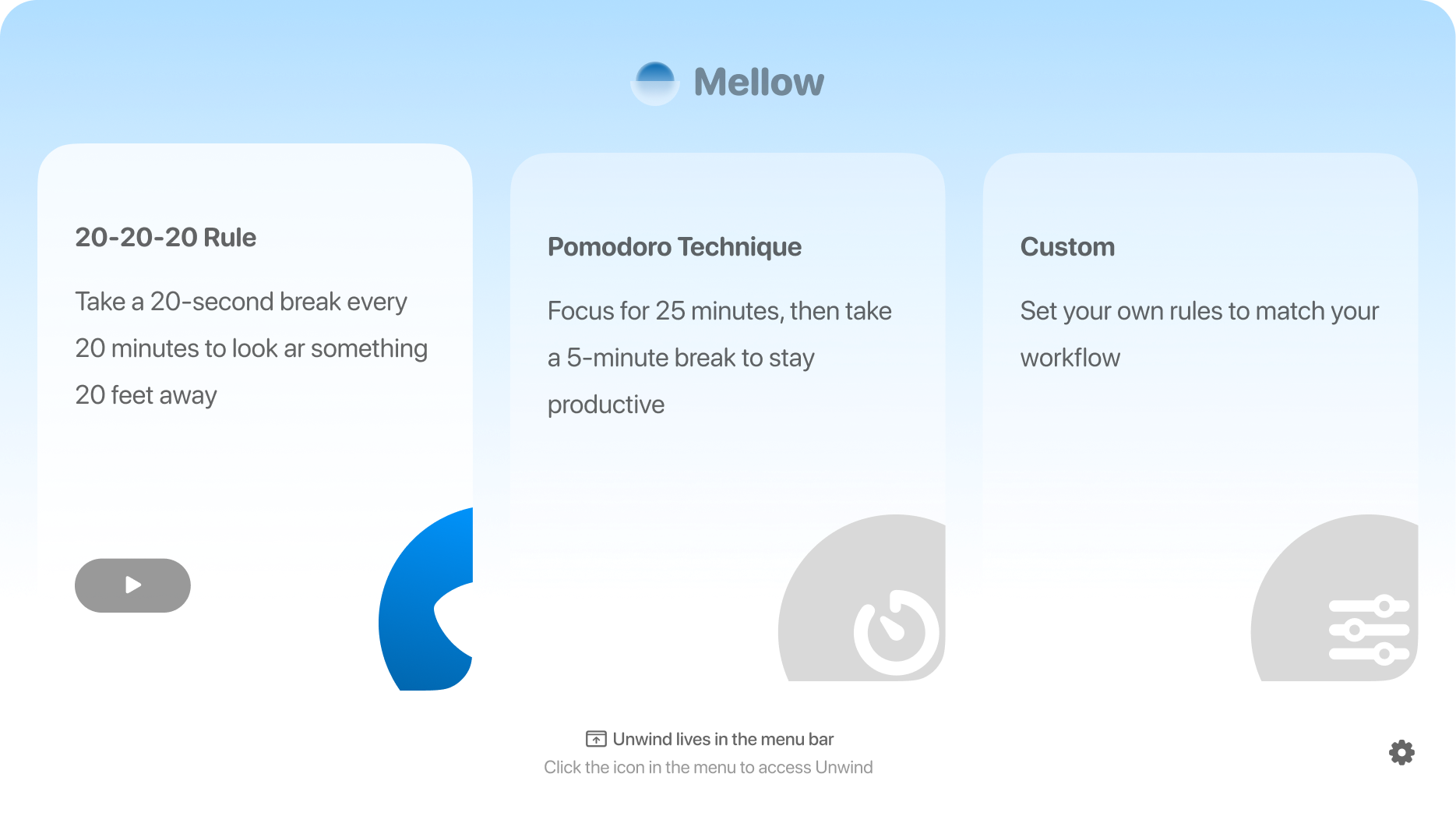 Mellow App Interface
