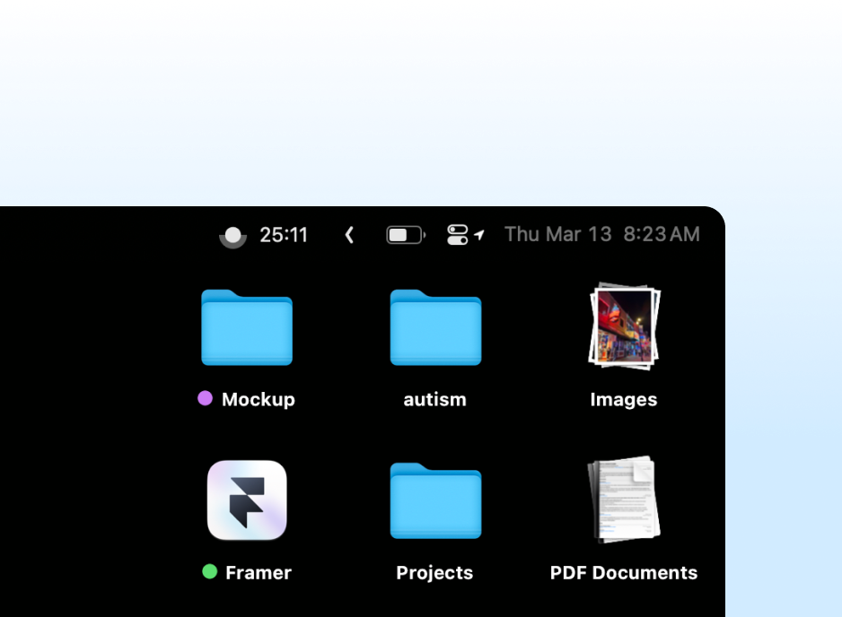 Menu Bar Interface